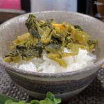 ぼちぼち - アサリと高菜漬けのごはん