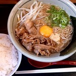 手稲ラーメン 肉玉 - 肉玉ラーメン　醤油