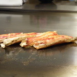 銀座うかい亭 - 焼きタラバガニ・九条葱焼