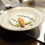 銀座うかい亭 - 焼きタラバガニ・九条葱焼