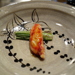 銀座うかい亭 - 焼きタラバガニ・九条葱焼