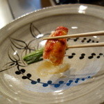 銀座うかい亭 - 焼きタラバガニ・九条葱焼