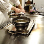 銀座うかい亭 - 食事：釜炊き昆布出汁炊き生姜ご飯