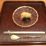 京天神 野口 - ●先付け・毛蟹、タイラガイ、フカヒレ