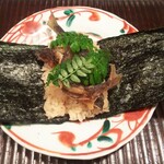 京天神 野口 - ●手巻き寿司、鮎