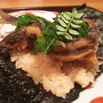 京天神 野口 - ●手巻き寿司、鮎