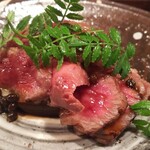 京天神 野口 - ●近江牛、ヒウチ、新玉ねぎ、山椒醤油