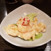 廣東料理 民生 ヒルトンプラザウエスト店 - 選択したメイン。海老のマヨネーズソース。めちゃ旨い！