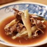 花いち - 牛肉と茗荷の鋤焼