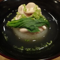 祇園にしむら - 雲子と餅の大根巻き吸い物