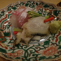 祇園にしむら - お造り（鯛・あわび）