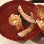 Ubu Ka - 天然車海老と松茸とズッキーニの椀物