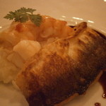 モンプチコションローズ - 本日の房総産の魚料理　伊勢海老＆カマス