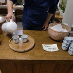 中房温泉 - 朝　新館で振る舞われるお茶
