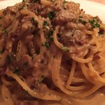 Porcini mushroom cream sauce spaghetti