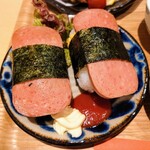ちいさいおっちゃんの創作料理 霧生 - 令和3年5月 ランチタイムうちなー定食のスパムおにぎり