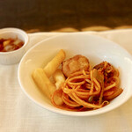 ザ・テラス - 軽食＠ポテト・唐揚げ・ナポリタンを「少しずつ同居」でオーダー