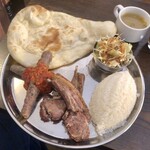 indodaininguandoba-natara-ja - ランチ「スペアリブとシシカバブのセット」(1100円)