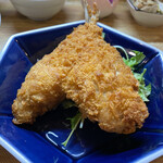 鶏だしおでんと干魚の店 ほし寅 - ハートの形のアジフライですよー