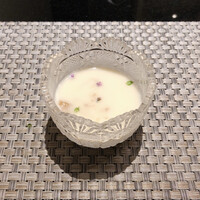 耽美 下村 - ［冷菜］八丁味噌すり流し鰹出汁ジュレ　●クリーミーですがやはりフワッと和のスープ。優しいコクがあり美味しいです。