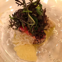 Shin Harada - 焼きタラバ蟹のインサラータ　この量でもタラバ蟹の味充分(^^)