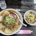 中華そば 橙 - しょうゆチャーシュー(脂・ネギ多め・味濃いめ) with Aセット