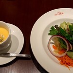 文化洋食店 - サラダ＆コンスープ