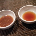 れすとらん 西島 - 白味噌ベースのソースとポン酢のソース