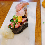 渋谷 道玄坂 肉寿司 - 肉寿司各種