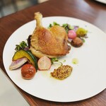 めがね食堂 a la gri - 68℃で丁寧に煮込んだ北海道産骨付き鴨もも肉のコンフィ