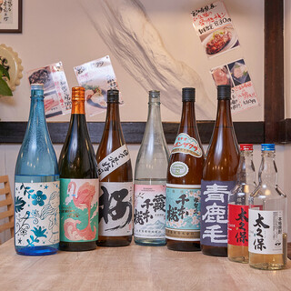 Over 40 types of limited edition shochu