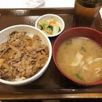 すき家 - 牛丼モーニングセット(並盛)¥500