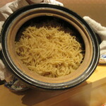 銀座 しのはら - 「新生姜ご飯」の炊きあがり
