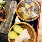 Baniku semmon soumatou - 季節の野菜のおひたし馬しぐれ、ぬかづけ