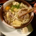 豚肉汁うどん べ - 