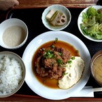 花山の隠れ家 - チキン南蛮麦とろランチ　800円