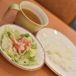 Saizeriya - オニオンソースのハンバーグ・ライス小盛（４５０円）２０２１年５月