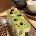 林屋新兵衛 - 古都の庭園パフェ お茶セット 1,850円
