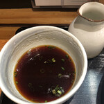 手打ちうどん円清 - つけ汁と生姜湯