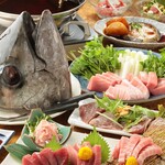 日比野市場鮮魚浜焼きセンター - 鮪づくし！本鮪の葱鮪鍋コース4500円(税込)