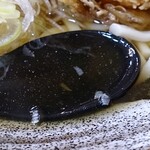 ファーストフード 味街道 - かき揚げうどんのスープ