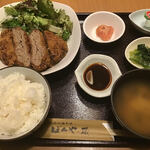 Bonyakichi's proud homemade minced meat cutlet set meal