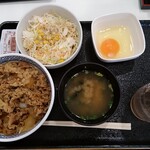 吉野家 - 牛丼(並)Aセット+生玉子