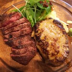 グリルキング - ミスジステーキ＋ハンバーグ  1500円