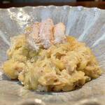 蒼 - 釧路より毛蟹のリゾット
      釧路から活けのまま入荷した毛蟹は500gアップ三杯を使ったリゾットの味は毛蟹そのもの♪
      何処を食べても毛蟹の濃厚な旨味が溢れてます。
      お米はアルデンテ、この食感も良いのです。