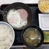 吉野家 - ハムエッグ納豆定食404円税込