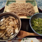 Soba Dokoro Bai Ryuu - 九条葱と豚ロースのつけ蕎麦