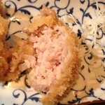 あげづき - メンチカツの中身、ふわふわで不思議な食感
