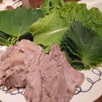 まつの実 - 2012.10 夜の看板料理、ゆで豚