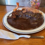 カレーの南海 - 牛スジカレー　880円+ロースカツ　330円&エビフライ　230円　=1440円